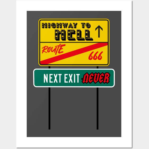 highway 2 hell Wall Art by xxtinastudio